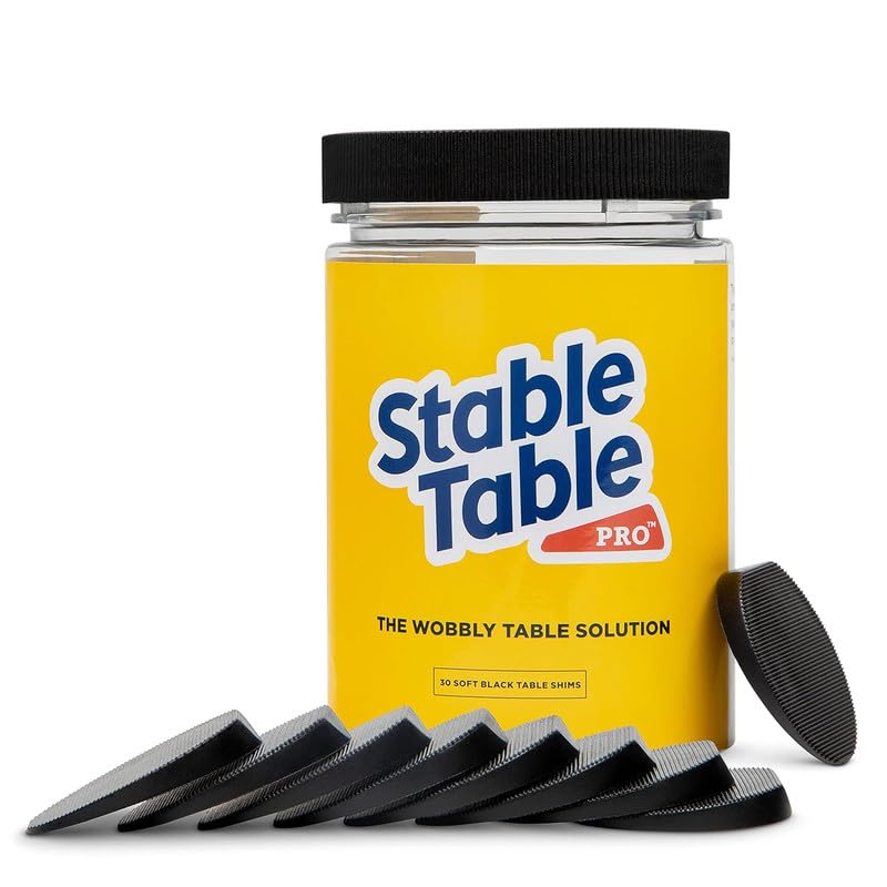 Stable Table - Black Restaurant Table Leg 30 Shim Wedges Premium Furniture Levelers Table Shims, Home Improvement DIY Levelers -