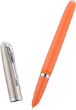 Levin Jinhao 86 orange Fountain Pen Hooded Fine Nib with Refillable Ink Converter Set