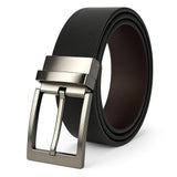 Swhf Reversible Belt For Men Leather Original Adjustable Waistband Up To 40 Inches, Genuine Leather Belt For Men Formal And Ca