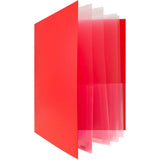 JAM PAPER Heavy Duty Plastic Multi Pocket Folders - 10 Pocket Organizer - Red - 2/Pack