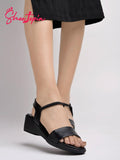 Shoetopia Women'S Girls-Snd-1282 Wedge Sandal-8 Kids Uk (Girls-Snd-1282-Black)-Eu41,Black,8,B0D4VRDVGW