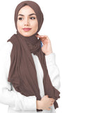 Inessence Chestnut Brown Viscose Jersey Scarf Women Girls Wrap Large Size Hijab