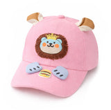 Bold N Elegant Kids Cute Lion Tiger Cartoon Flat Peak Visor Cap With Embroidery And 3D Details Sun Visor Cap Hat For 4 To 12 Yea