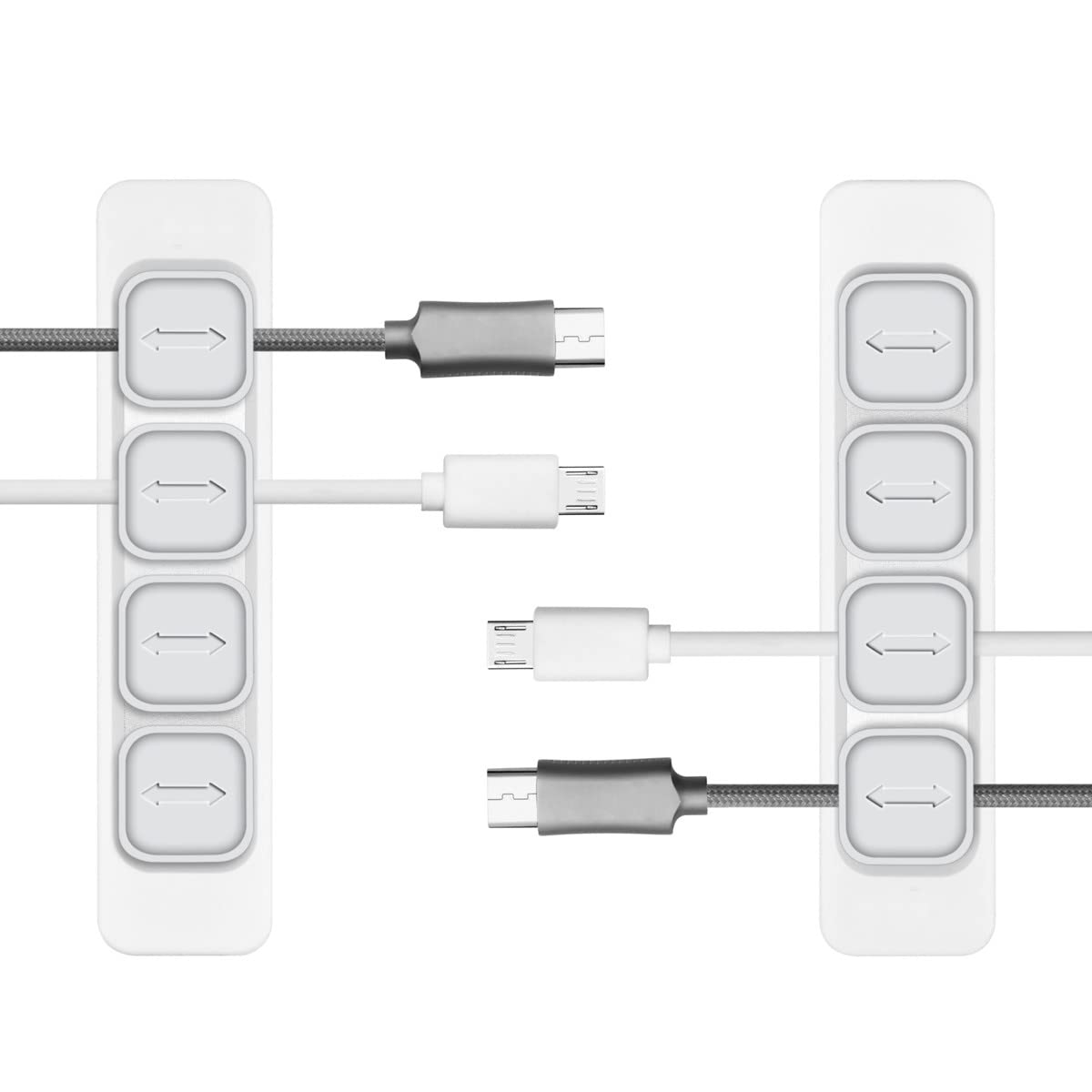 Yugoo Magnetic Cable Organizer, Magnetic Cable Clips, Cable Holder Clips Organizer, Desktop Cord Management for All Wires (2 Pac