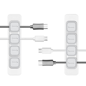 Yugoo Magnetic Cable Organizer, Magnetic Cable Clips, Cable Holder Clips Organizer, Desktop Cord Management for All Wires (2 Pac