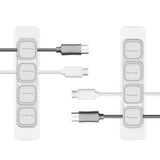 Yugoo Magnetic Cable Organizer, Magnetic Cable Clips, Cable Holder Clips Organizer, Desktop Cord Management for All Wires (2 Pac