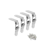 Latch 90 Degree Stainless Steel Spring Loaded Toggle Latch, Silver Catch Hasp Clamp Clip Lock with for Cabinet, Wooden Case, Box