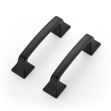 Ravinte 25 Pack Solid 3 Square Foot Arch Pulls Kitchen Cabinet Handles Matte Black Drawer Pulls Kitchen Cabinet Hardware for Cup