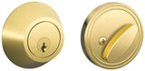 SCHLAGE Dexter by Schlage JD60605 SingleCylinder Deadbolt, Bright Brass
