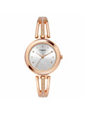 Timex Classics Analog Watch For Women With Silver Round Dial & Rose Gold Brass Bracelet Band Water Resistant Women'S Wrist Watch