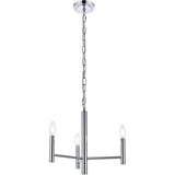 Elegant Lighting Living District Carmella 3 Lights Pendant In Chrome