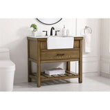 Elegant Decor Clement 36 Wood Single Bathroom Vanity In Green
