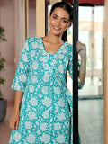 Libas Women'S Pure Cotton Kurta Sets (36753O_Blue Blue M
