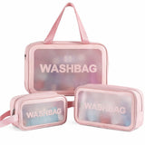 Storvex Wash Bag Pouch For Travel Kit Toiletry Bag Nylon Cosmetic Bag Make Up Box For Brushes, Accessories With Handle, Large Ca