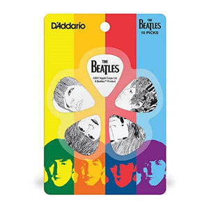 D'Addario Accessories Beatles Guitar Picks - The Beatles Collectable Guitar Picks - Revolver, 10 Pack, Medium