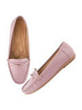 Shoetopia Upper Bow Detailed Mauve Loafers For Women & Gilrs /Eu42,Purple,9,B0DJJWQMKP