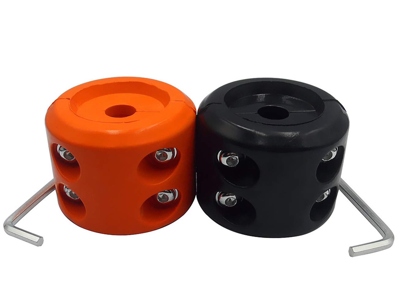 Winch Stopper ATV-SCHS Cable Hook Rubber Stopper Winch Line Saver with Allen Wrench for ATV UTV Winches(Black-Orange)