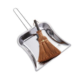 Namzi Small Metal Dustpan&Brush Set for Fireplace Garage Workshop Tabletop