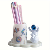 Street27 Astronaut Figurine Pencil Holder Cartoon Decorative Ideal Gift for Office Classroom Home Desk Pen pencil Holder Organiz