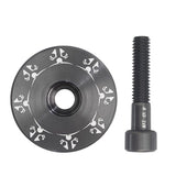 DEYING Bike Headset Cap with Aluminum Bolts 1-1/8 Stem Top Cap with Aluminum Alloy Bolt for MTB, Road Bike (Grey)