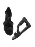 Shoetopia Women'S Flat Sandal-5 Kids Uk (Girls-Crv-Black)-Eu38,Black,5,B0D4VSGXPM