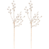 LIOOBO 2PCS Acrylic Crystal Christmas Tree Picks 11.8 Inch Tall DIY Crafts for Wreath Centerpiece Sparkly Flower Stem Branches w
