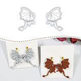 Xaekicr Polymer Clay Cutters Dragon Set - 2PCS Fantasy Dragon Clay Earring Cutters for Polymer Clay Jewelry, Halloween Gothic Cl