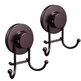 HOME SO Suction Cup Hooks for Shower, Bathroom, Kitchen, Glass Door, Mirror, Tile - Loofah, Towel, Coat, Bath Robe Hook Holder f