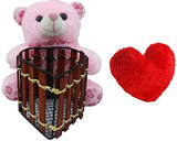 Saugat Traders Birthday Gift For Kids, Girls Soft Toy Teddy Bear Pen Stand with Love Red Heart Pillow/Cushion 16 cm