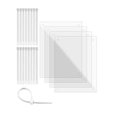 4 Pack Pet Cage Liner Sheets 6 x 4.5 Protective Plastic Siding Flexible and Pliable with Zip Ties Rabbit Sugar Glider Urine Gu