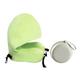 Trendivibe Travel Pillow Convenient Storage For Car Airplane Ergonomic Airplane Cushion Green