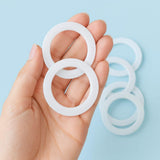 Cbadni Decor Plastic Curtain Eyelet Ring Lock White (1.5 Inches), Pack of (50)