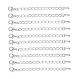 ATORSE 6x10 Pcs 70 mm Extension Chain with Lobster Clasps for Jewelry Making White K