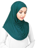 Silk Route Inessence Deep Teal Viscose Jersey Scarf Women Girls Wrap Medium Size Hijab
