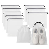 Riheti Shoe Bags For Travel (Pack Of 10), Large Transparent Drawstring Shoe Cover For Men & Women, Dustproof Storage Organizer P