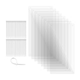 8 Pack Pet Cage Liner 11.5 x 5.5 with Holes Zip Ties Urine Guard See Through Clear Sheet Cage Edge Liners Rabbit Guinea Pig Si