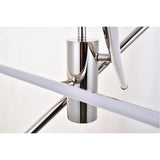 Elegant Lighting Living District Sonya 3-Light Modern Aluminum Pendant In Polished Nickel