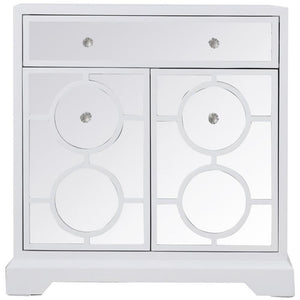 Elegant Decor Modern 32 Accent Cabinet In Hand Painted White
