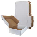 RLAVBL 11x8x2 Inches Shipping Boxes Set of 25, White Small Corrugated Cardboard Box, Mailer Boxes for Packing Small Business