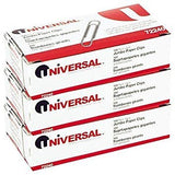 Universal Nonskid Paper Clips, Wire, Jumbo, Silver100 ct, 3 pk