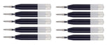 10 Intrepid Brand Black Ion Gel Ink Refill [Bulk Packing] for Cross Roadster, Vice, Penatia Gelicious, and Matrix Pens