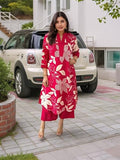 Gosriki Women'S Rayon Viscose Straight Printed Kurta With Palazzo (Savya Pink-Vks02-Gs_M_Pink_Medium),Pink,,B0F8QB4XTQ