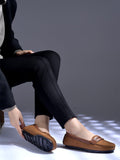 Shoetopia Upper Suede Detailed Tan Loafers For Women & Girls /Eu39,Bronze,6,B0DWFQF5Q8