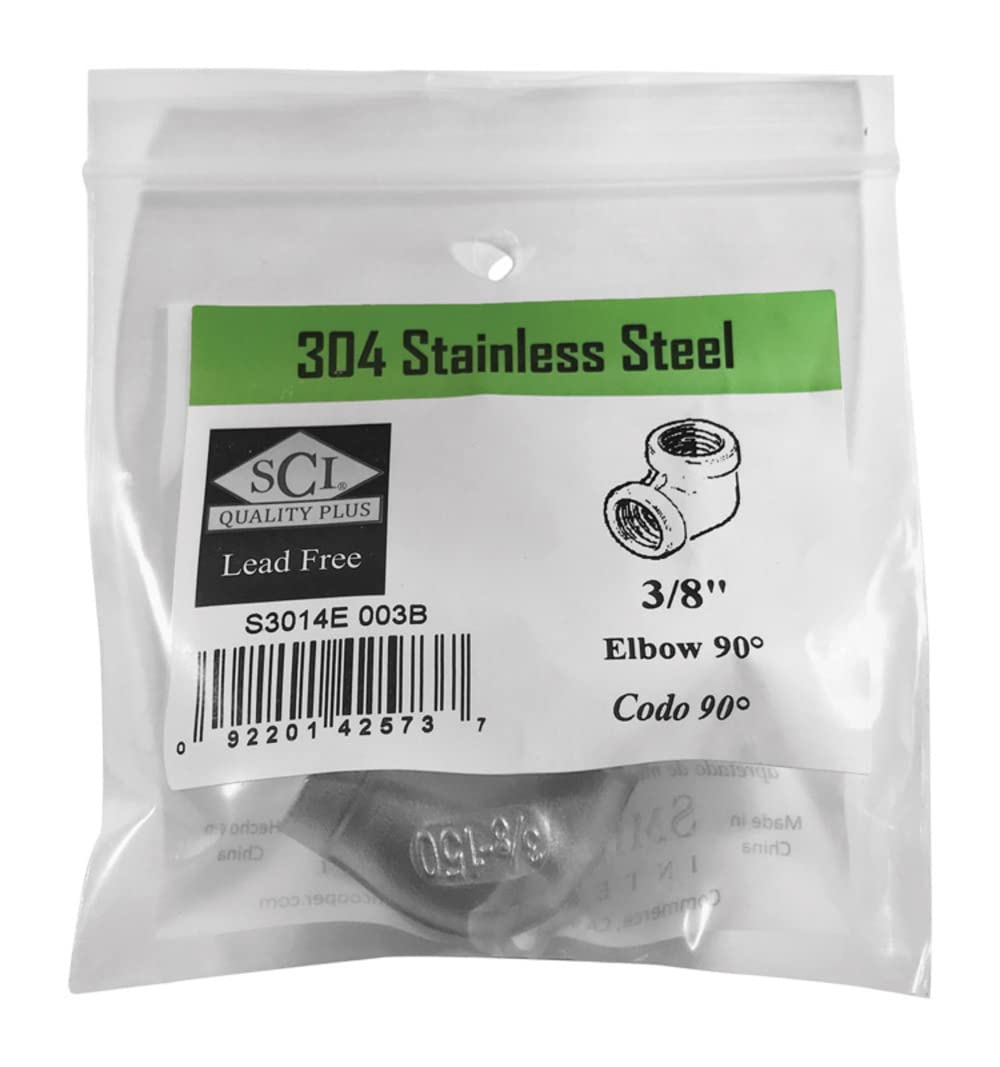 Smith Cooper Female Elbow 90 3/8 SS