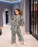 Anni Designer Women'S Cotton Blend Mid Thigh Printed Co-Ord Set (J111 Black Co-Ord-Nv_Xl_Black_X-Large),Black,XL,Cotton Blend,Regular,Kurta