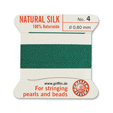 Griffin Bead Cord 100% Natural Silk Medium Green #4