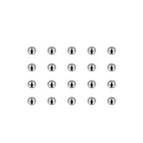 HARFINGTON 40pcs Beads 3mm Stainless Steel 1.5mm Hole Dia Bead for DIY Crafts, Silver Tone