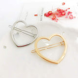 10 Pcs Hollow Smooth Love Heart Hair Pins Clip - Fashion Cute All-Match Hairpin Side Clamp Liu Hai Horse Tail Clip for Women Lad