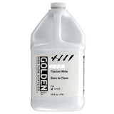 GOLDEN High Flow Acrylics, Titanium White, 128 fl. oz. Jug, Professional Acrylic Paint, Semi-Opaque