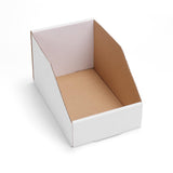 EXYGLO Cardboard Storage Bins 35 Pack, 9.4x4x4.5 Inch Cardboard Boxes, Corrugated Organizer Bins for Pantry, Shelves, Garage, Of
